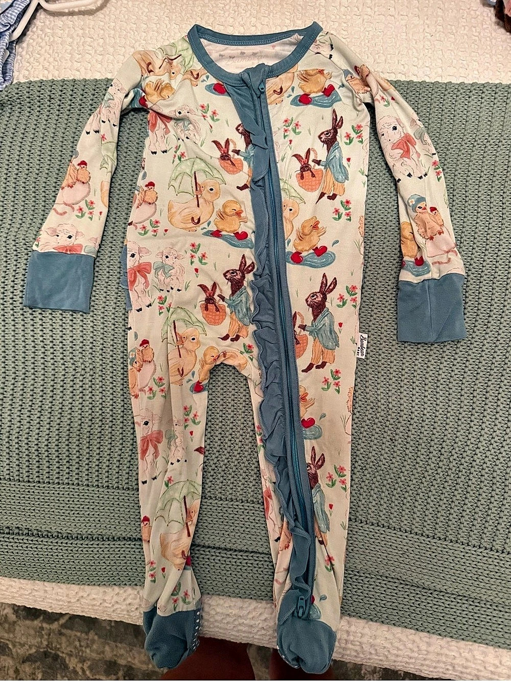 Kids Animal Print Footie